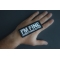 I'm Fine Everything Is Fine Patch shown on hand for size comparison