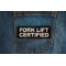 Fork Lift Certified Patch Fork Lift Certified Patch shown on jeans