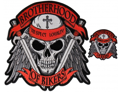 Brotherhood of Bikers Small and Large Patch Set