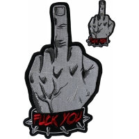 Fuck You Middle Finger Patches Set of Small and Large