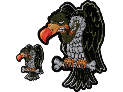 Cigar Vulture Patches Set of Large and Small