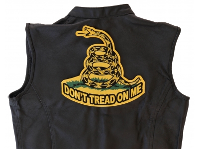 Don't Tread On Me Large Biker Back Patch | US Military Veteran Patches