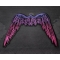 Large Angel Wings Patch Pink | Embroidered Patches Angel Wings Patch diagonal view