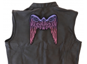 Large Angel Wings Patch Pink | Embroidered Patches