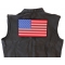 American Flag Patch, Large Reflective Back Patch for Jackets shown on leather vest
