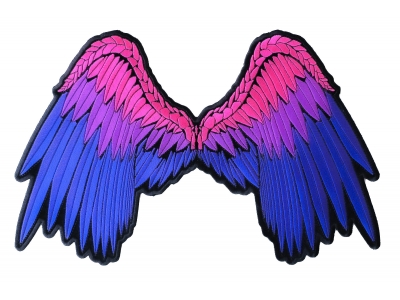 Beautiful Angel Wings In Pink And Purple Ladies Patch | Embroidered Patches