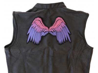 Beautiful Angel Wings In Pink And Purple Ladies Patch | Embroidered Patches