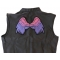 Angel Wings Patch, Large Ladies Back Patches for Jackets shown on leather vest
