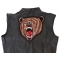 Bear Patch Large | Embroidered Patches Bear Patch, Large Animal Patches for Jackets shown on leather vest