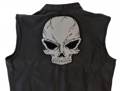 Large Reflective Skull Patch For Jackets | Embroidered Patches