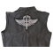 God Speed Cross and Wings Patch, Large Christian Back Patches shown on leather vest