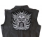 Tribal Lion Large Patch | Embroidered Patches Tribal Lion Patch, Large Animal Patches for Jackets shown on leather vest