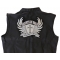 Christian Biker I Ride with Jesus Patch, Large Christian Back Patches shown on leather vest