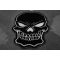 Black Skull Large Back Patch | Embroidered Patches Black Skull Patch diagonal view