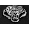 Large White Baron Tiger Patch | Embroidered Patches Tiger Patch diagonal view