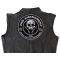 2nd Amendment Shall Not Be Infringed 1789 Skull Patch, Large Patriotic Patches shown on leather vest