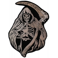 Reaper Skull Sand Clock Large Patch | Embroidered Biker Patches