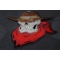 Large Cowboy Skull Patch | Embroidered Patches Red Scarf Cowboy Skull Patch diagonal view