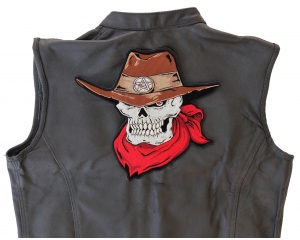 Large Cowboy Skull Patch | Embroidered Patches