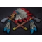 Indian Axes and Feathers Patch diagonal view