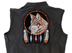 Wolf And Feathers Large Back Patch | Embroidered Patches
