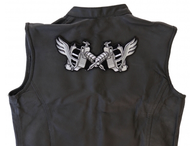 Tattoo Guns Wings Patch Large