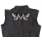 Tattoo Guns Wings Patch Large Tattoo Guns Patch, Large Back Patches for Vests shown on leather vest