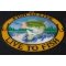 Fish To Live To Fish Large Bass Patch | Embroidered Patches Fish to Live, Live to Fish, Bass on Hook Patch diagonal view