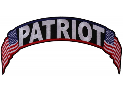 Patriot US Flag Rocker Patch | Embroidered Patches