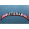 Veteran US Flag Rocker Patch | Embroidered Patches Veteran Patch diagonal view