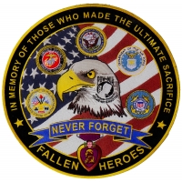 In Memory Of Our Fallen Heroes Large Patch | Embroidered Patches