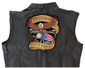 Freedom Isn't Free Biker Eagle Patriotic Large Back Patch