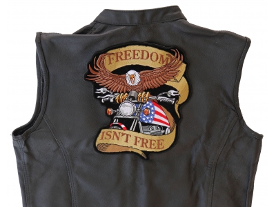 Freedom Isn't Free Biker Eagle Patriotic Large Back Patch