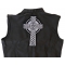 Celtic Cross Large Patch Celtic Cross Patch, Large Christian Back Patches shown on leather vest
