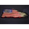Don't Tread on Me Tattered US Flag Large Back Patch Don't Tread on Me American Flag Patch diagonal view
