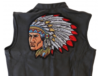 Indian Head Dress Chief Large Back Patch
