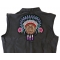 Native Head Dress Roses and Wolf Ladies Back Patch Wolf Roses and Feathers Patch, Large Ladies Back Patches for Jackets shown on leather vest