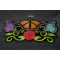 Butterflies and Flower Large Ladies Back Patch Butterfly Flower Patch diagonal view