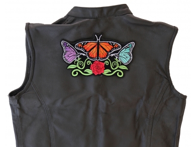 Butterflies and Flower Large Ladies Back Patch