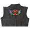 Butterflies and Flower Large Ladies Back Patch Butterfly Flower Patch, Large Ladies Back Patches for Jackets shown on leather vest