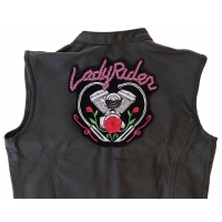 Lady Rider Chain Engine Large Biker Back Patch Lady Rider Chain Engine Large Biker Back Patch