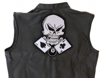 Gambler Skull Large Back Patch