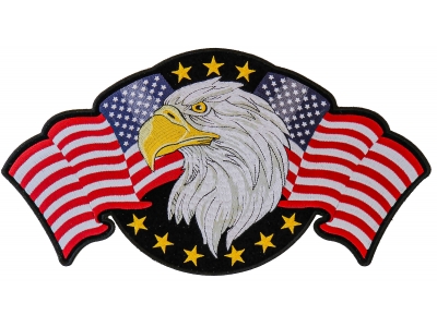 Star Spangled Banner Eagle Large Back Patch