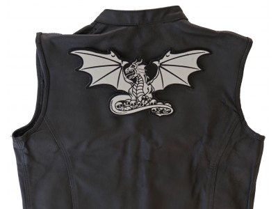 Dragon with Skulls Reflective Large Back Patch