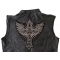 Christian Cross Patch, Large Christian Back Patches shown on leather vest