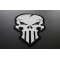 Nasty Skull Large Back Patch Punisher Skull Patch diagonal view