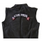Live Free Patch, Large Back Patches shown on leather vest