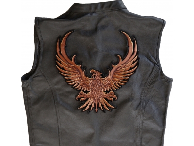 Brown Eagle Large Embroidered Iron on Patch