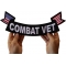 Combat Vet Patch, US Flag Large Rocker Patch shown on hand for size comparison