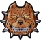 Pit Bull Spike Collar Large Iron on Patch